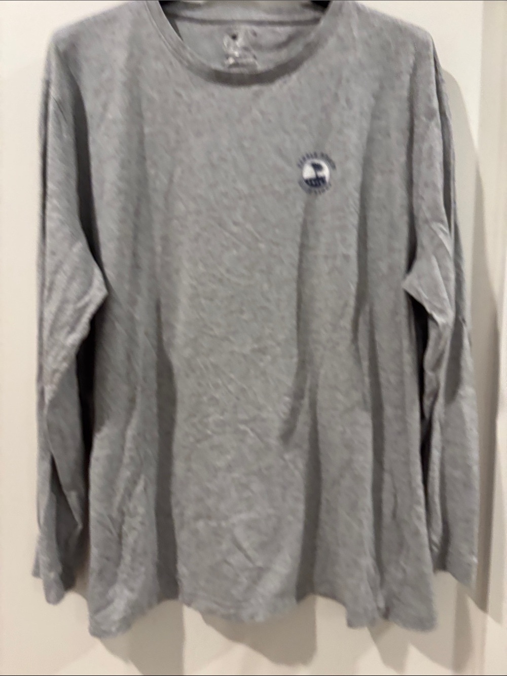 Pebble Beach Light Gray Long-Sleeve Crewneck Tee